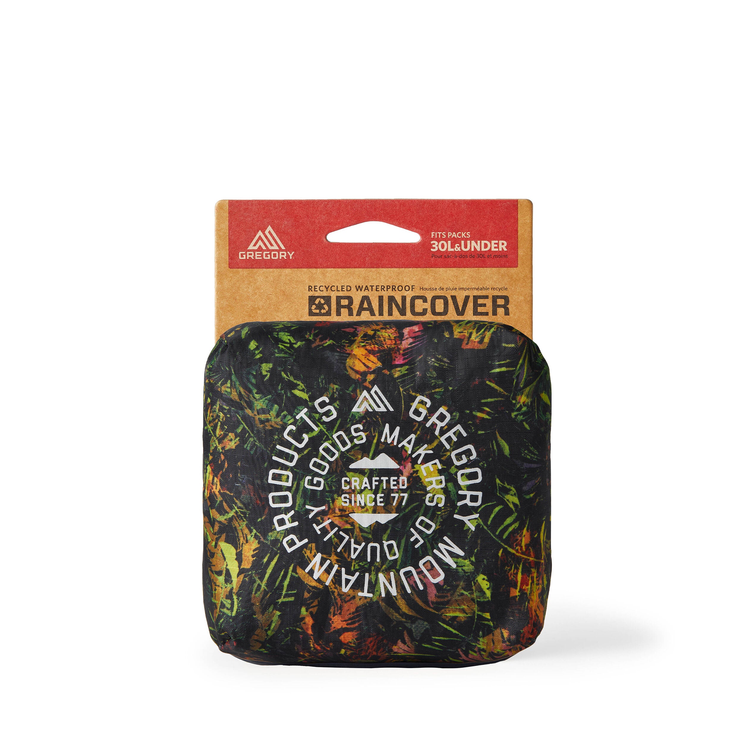 Raincover 30L in the color Tropical Forest. image number 2